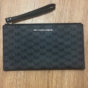 Michael Kors Black Monogram Wristlet